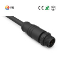 Conector impermeable M12P con tuerca de goma de nylon